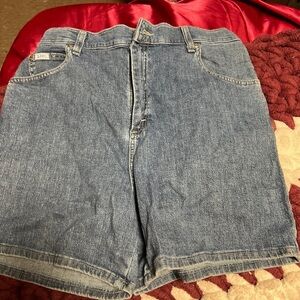 Lee Blue Jean Shorts Relaxed Fit Medium Wash